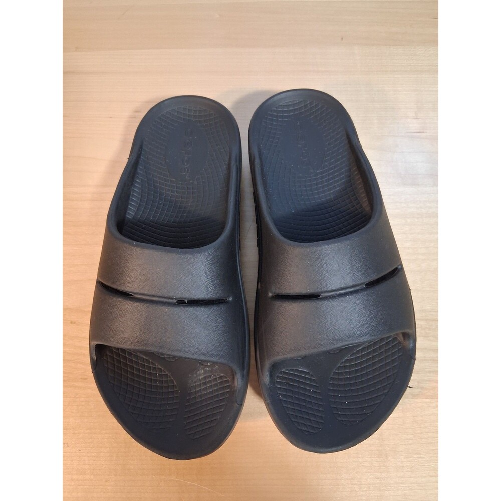 Comfort Recovery Slide Sandals Black Cushion OOFOS Women 5 Men 3